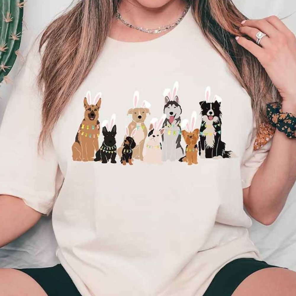 Easter Day Dog Lover T-Shirt, Easter Dog Bunny Shirt, Happy Easter Day Shirt
